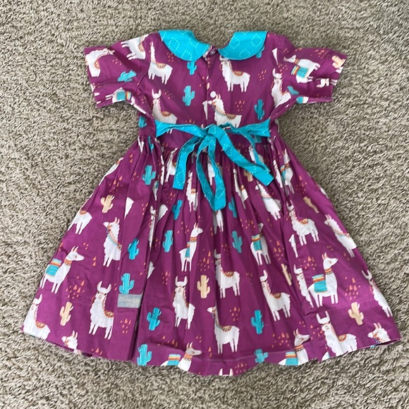 Eleanor Rose Llamas & Cacti Paisley Dress size 7-8 - Picture 4 of 7